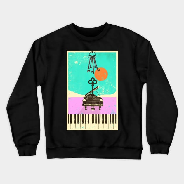 THE PIANO KEY Crewneck Sweatshirt by Showdeer